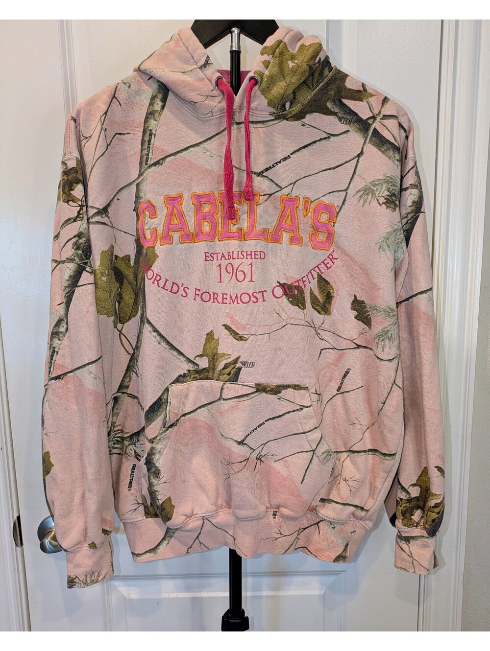 Cabela’s Pink Realtree Camo Hoodie M Y2K Outdoorsy Hunting